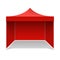 Red folding tent