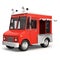 Red food truck side