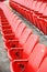 Red football seats