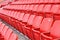 Red football seats