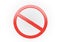 Red forbid ban sign symbol transparent