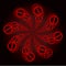 Red Forbid Icon Twirl Flower Cluster