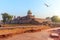 Red Fort of Agra courtyard, sunrise view, India