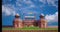 Red Fort Delhi, INDIA, With INDIA Flag Flying High, blue moving sky on the background