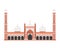 Red Fort, Delhi, India. Vector illustration.