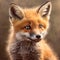 Red fox portrait, Cute little red fox, Vulpes vulpes