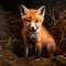 Red fox portrait, Cute little red fox, Vulpes vulpes