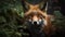 Red Fox\\\'s Intense Gaze in the European Forest