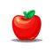 Red fresh apple icon