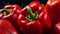 Red fresh bell pepper