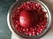 Red fruits apple pomegranate bowl reddish