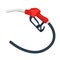Red fuel nozzle vector illustration.