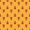 Red Full sack icon isolated seamless pattern on brown background. Vector