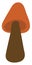 Red fungi, icon