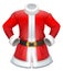 Red fur coat traditional Santa Claus clothes