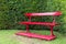 Red Garden Bench