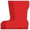 Red garden rubber boots icon, vector illustration