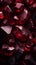 Red garnet crystals background.