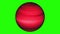 Red Gas giant planet rotating isolated on chroma key screen time lapse - new quality nature scenic view cool video