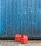 Red gasoline cans