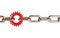 Red gears chain links