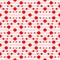 Red Geometrical Polka Dots seamless pattern design.Seamless monochrome pattern.