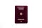 Red german passport isolated