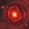 A red giant star, its outer layers expanding as it nears the end of its life