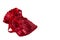 Red gift bag with spangles