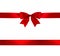 Red gift bow and ribbon