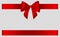 Red gift bow and ribbon illustration for christmas and birthday decorations