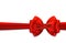 Red gift ribbon and bow