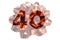 Red gift ribbon with the number 40 - symbolic for the 40th birthday or a forty-year anniversary