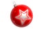 Red glitter ball with star