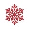 Red glitter snowflake