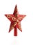 red glittering star shaped Christmas and new year ornament