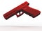 Red Glock gun