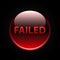 Red glossy failed button