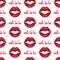 Red Glossy Lips Seamless Tile