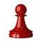 Red glossy pawn