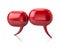 Red glossy speech bubbles