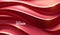 Red glossy waves. Curvy pattern. Vector 3d illustration.