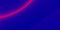 A red glowing neon curved line on a blue background