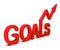 Red Goals Word Shows Objectives Hope And Future