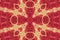 Red and Gold Abstract Beaded Cross Background Kaleidoscope