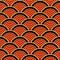 Red Gold Black Traditional Wave Japanese Chinese Seigaiha Pattern Background