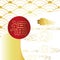 Red gold circle chinese new year background