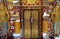 Red and Gold Entrance to Buddhist Temple, Central Province, Sri Lanka