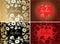 Red Gold Fashion Plate Background