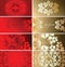 Red Gold Fashion Plate Background